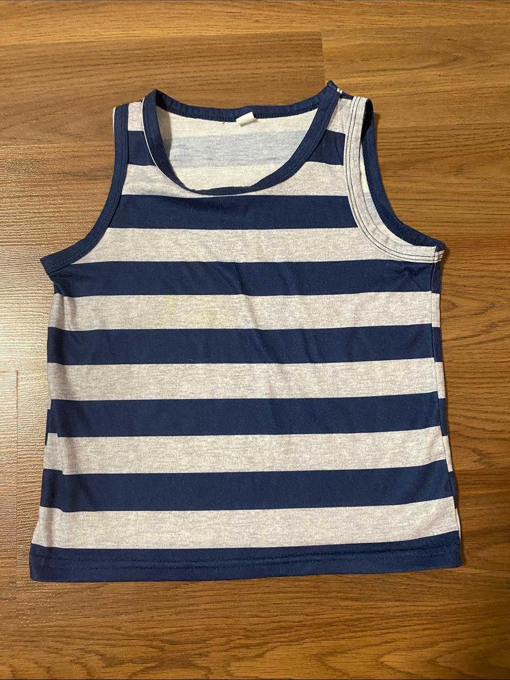 ✨8/$10. Striped Kids Tank Top - Navy and Light Gray 4T